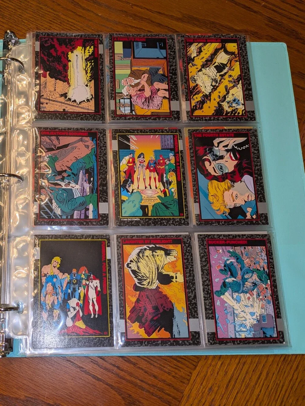 DC Comics 100 Card Binder 🔥 Superheroes & Villains Trading Card Collection Lot